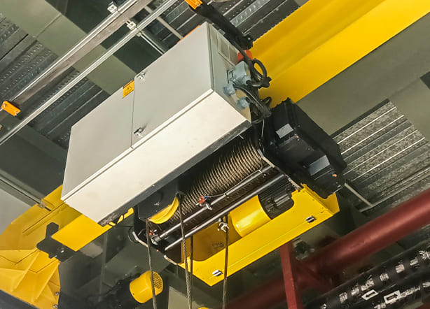 Применение монорельсовой тали стандартной высоты