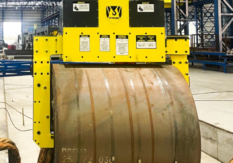 Захват для рулонов Wimac в работе